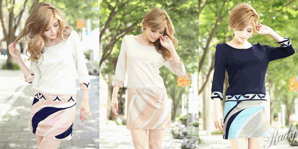 Rady (レディ) 通販 フレームミルフィーユマーブルタイトワンピース